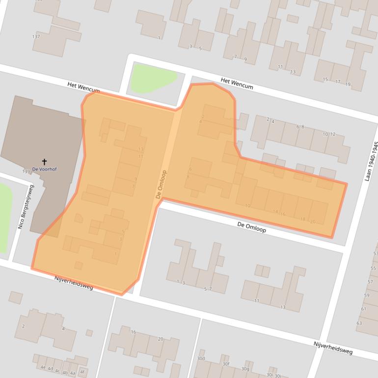 Kaart van postcodegebied 3931CV.