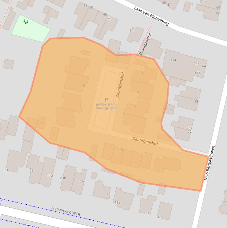 Kaart van postcodegebied 3931CZ.