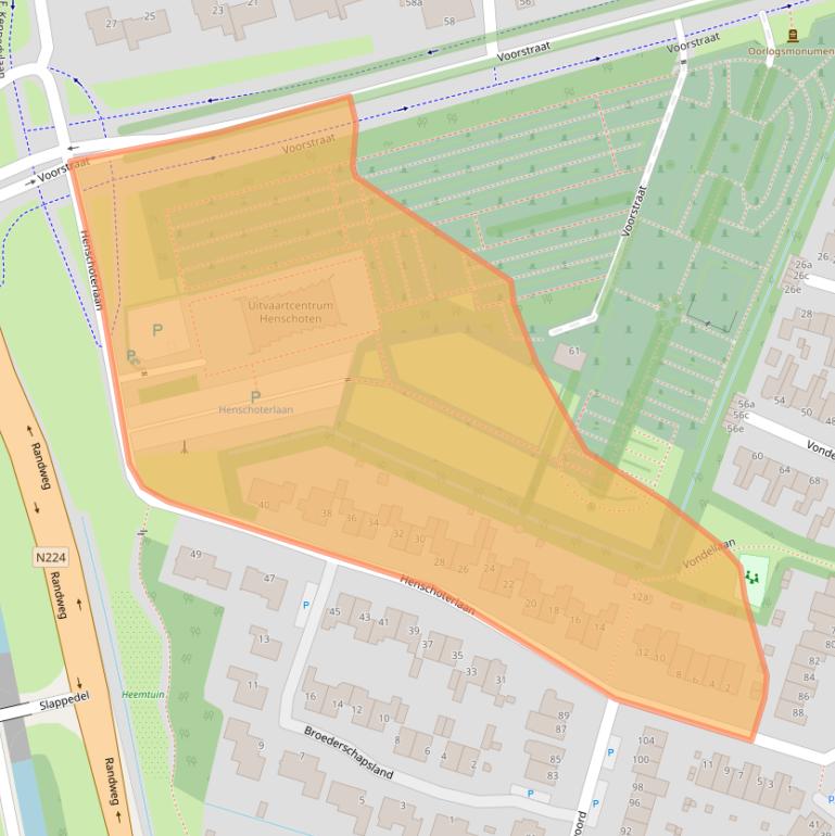 Kaart van postcodegebied 3931DB.