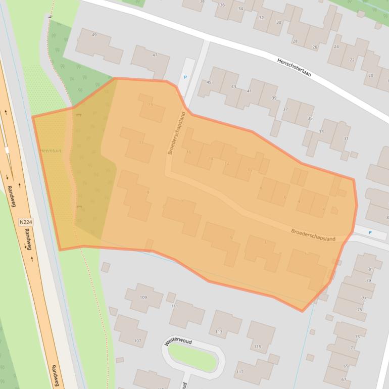 Kaart van postcodegebied 3931DC.