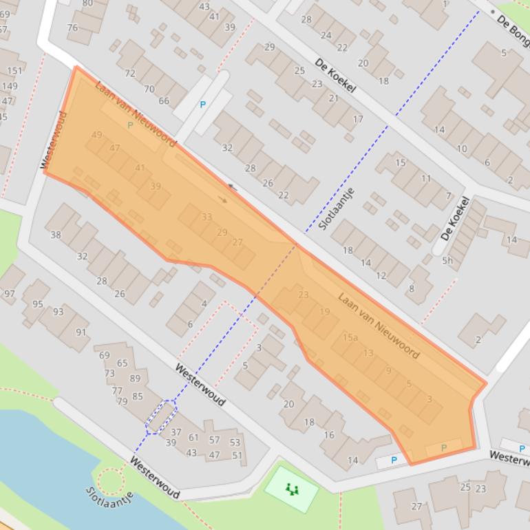 Kaart van postcodegebied 3931DD.