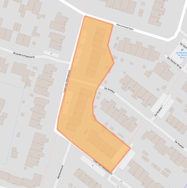 Kaart van postcodegebied 3931DH.