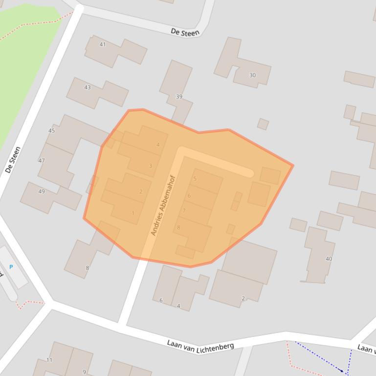 Kaart van postcodegebied 3931DS.