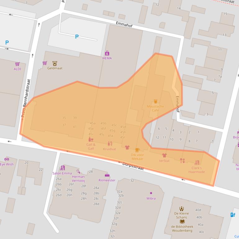 Kaart van postcodegebied 3931EE.