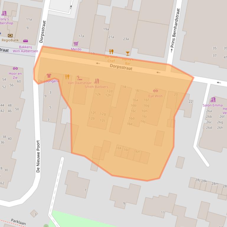 Kaart van postcodegebied 3931EG.