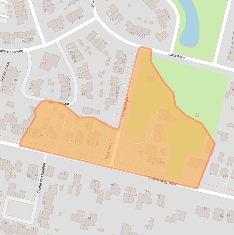 Kaart van postcodegebied 3931EM.