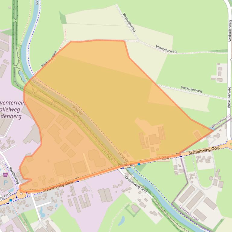 Kaart van postcodegebied 3931ER.