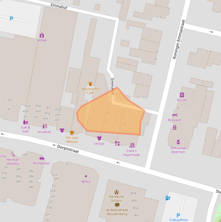 Kaart van postcodegebied 3931EZ.