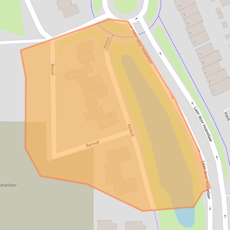 Kaart van postcodegebied 3931GE.