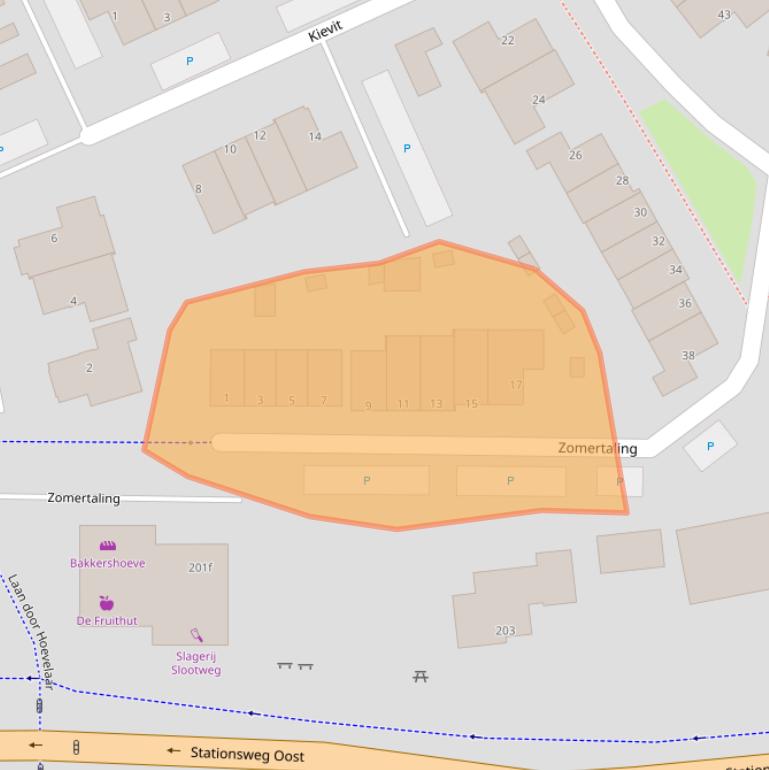 Kaart van postcodegebied 3931GL.