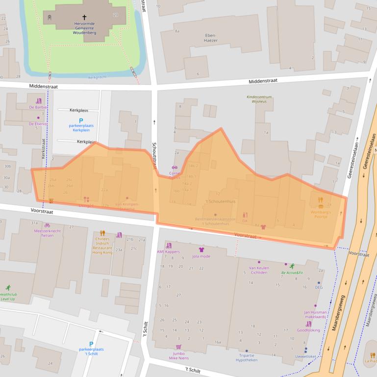 Kaart van postcodegebied 3931HD.