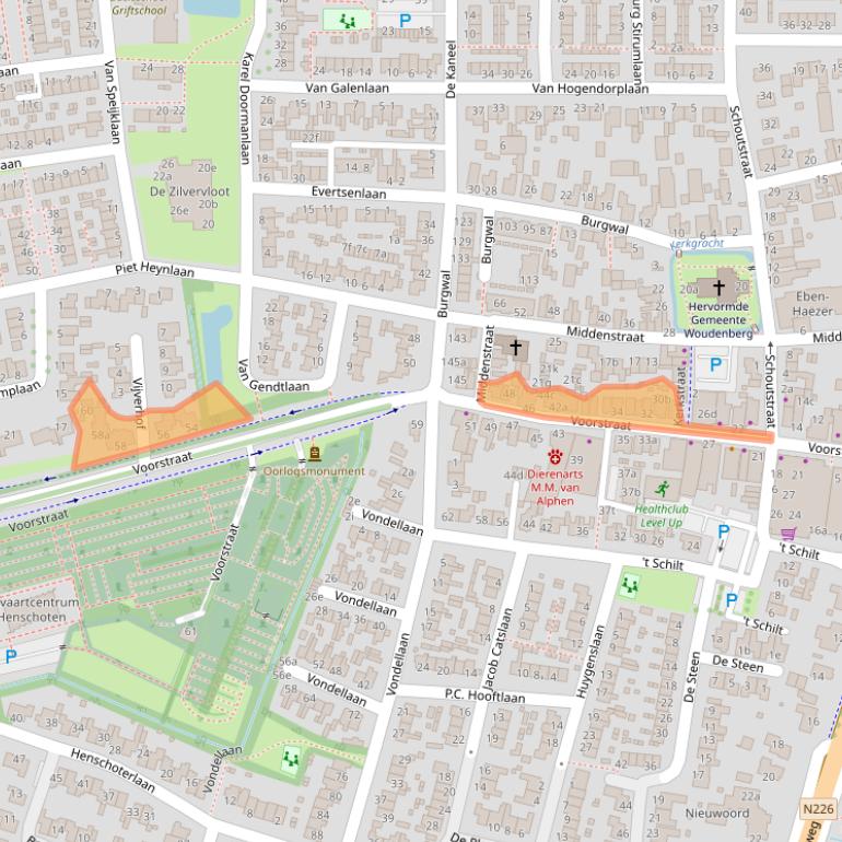 Kaart van postcodegebied 3931HE.