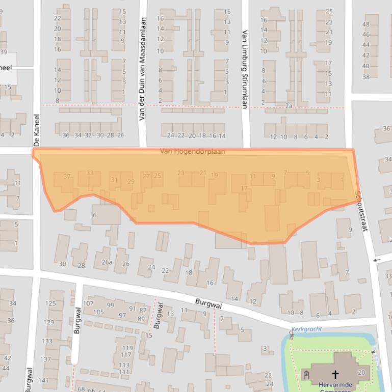 Kaart van postcodegebied 3931HN.