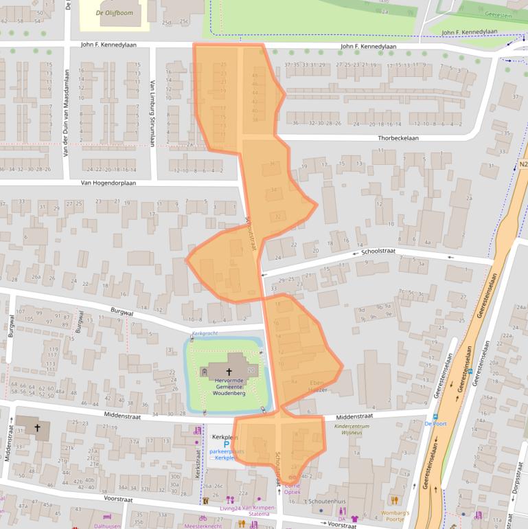 Kaart van postcodegebied 3931HT.