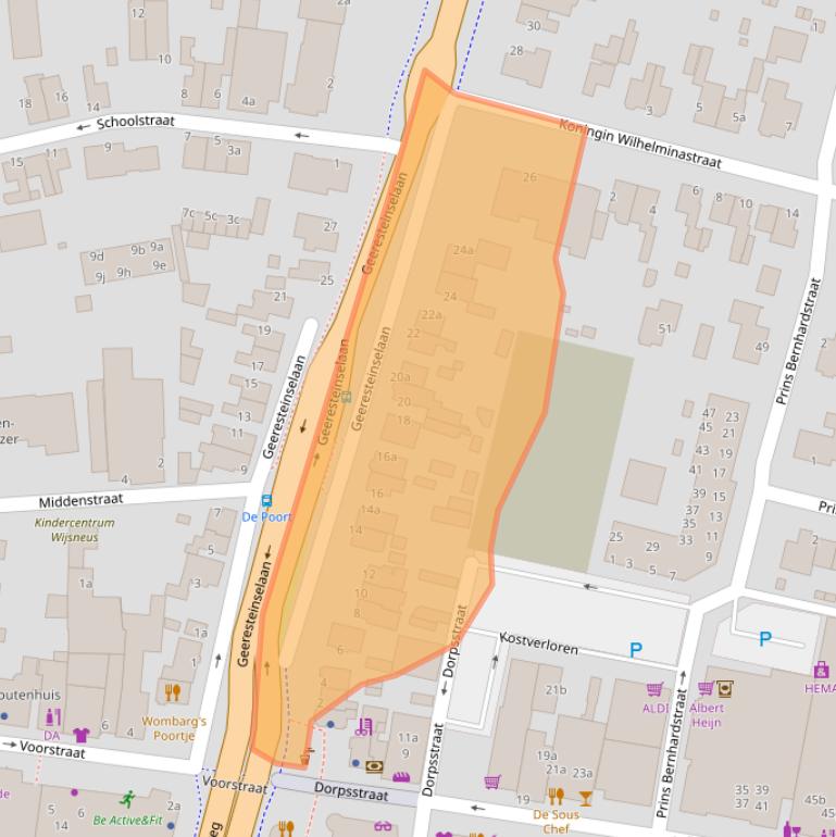 Kaart van postcodegebied 3931JC.