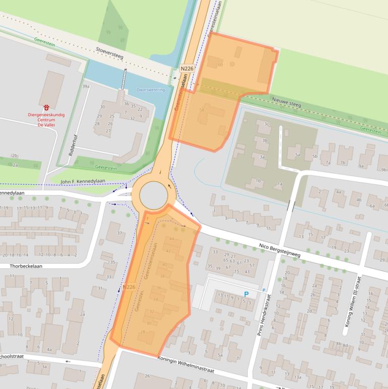 Kaart van postcodegebied 3931JD.