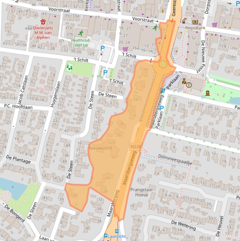 Kaart van postcodegebied 3931JH.