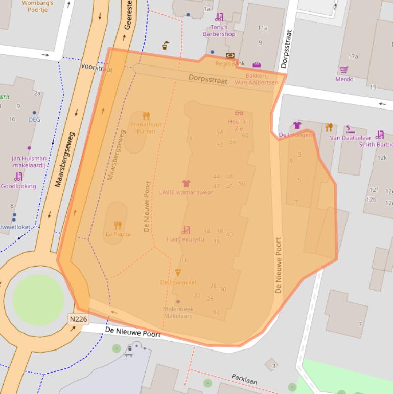 Kaart van postcodegebied 3931JK.