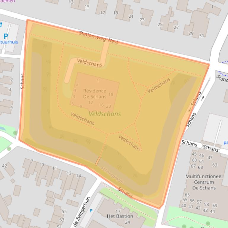 Kaart van postcodegebied 3931KT.