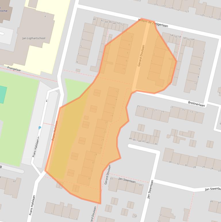 Kaart van postcodegebied 3931LG.
