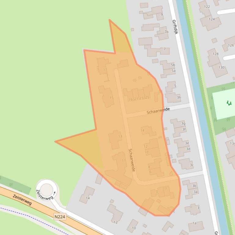 Kaart van postcodegebied 3931LZ.