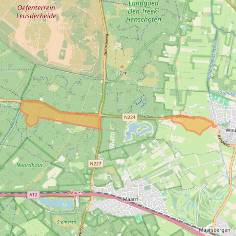 Kaart van postcodegebied 3931ME.