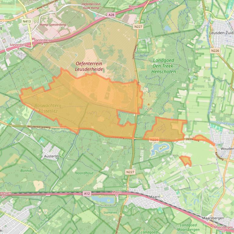 Kaart van postcodegebied 3931MG.