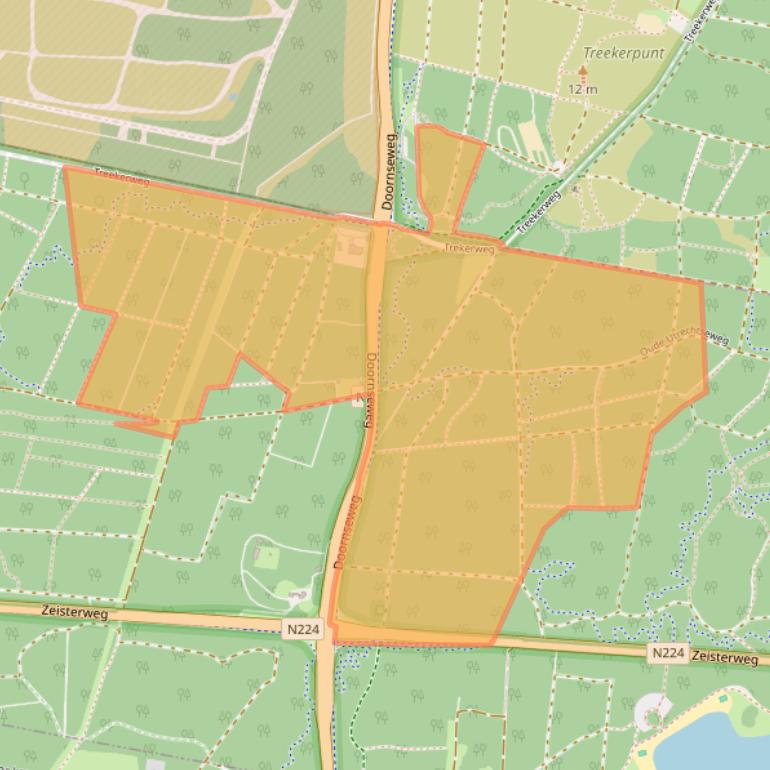 Kaart van postcodegebied 3931MH.
