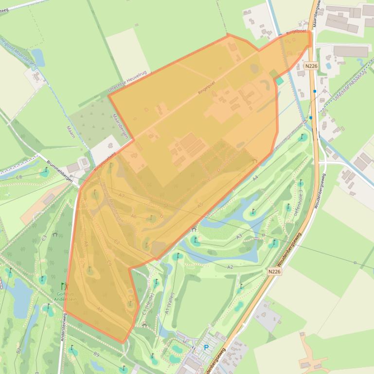 Kaart van postcodegebied 3931MP.