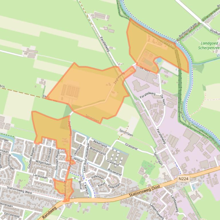 Kaart van postcodegebied 3931MR.