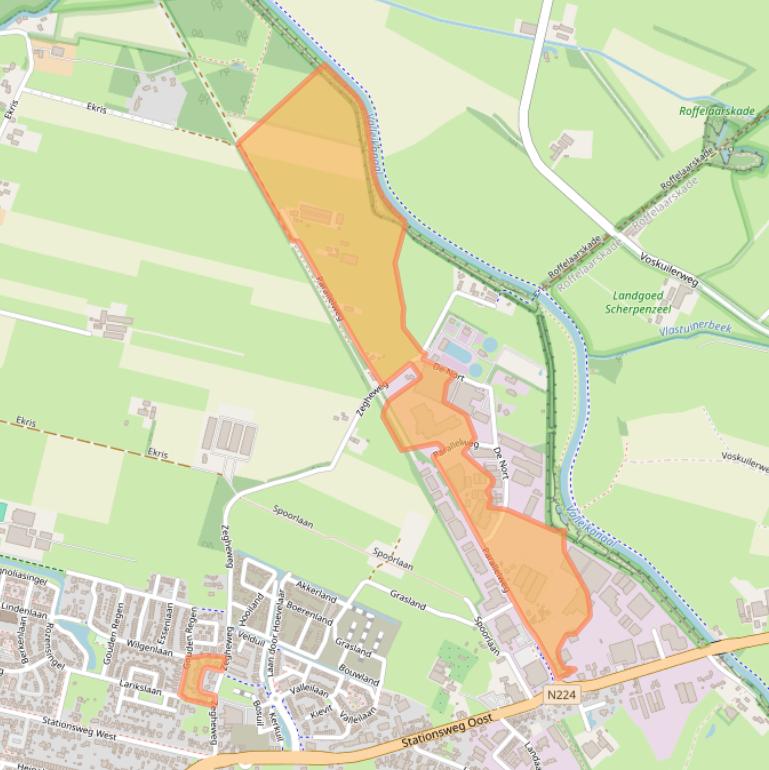Kaart van postcodegebied 3931MT.