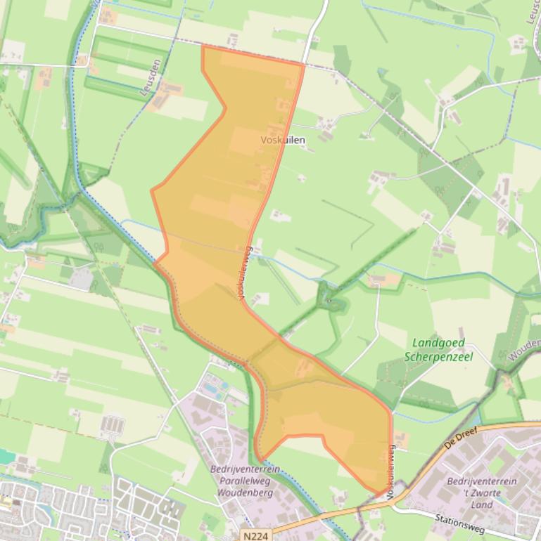 Kaart van postcodegebied 3931MV.