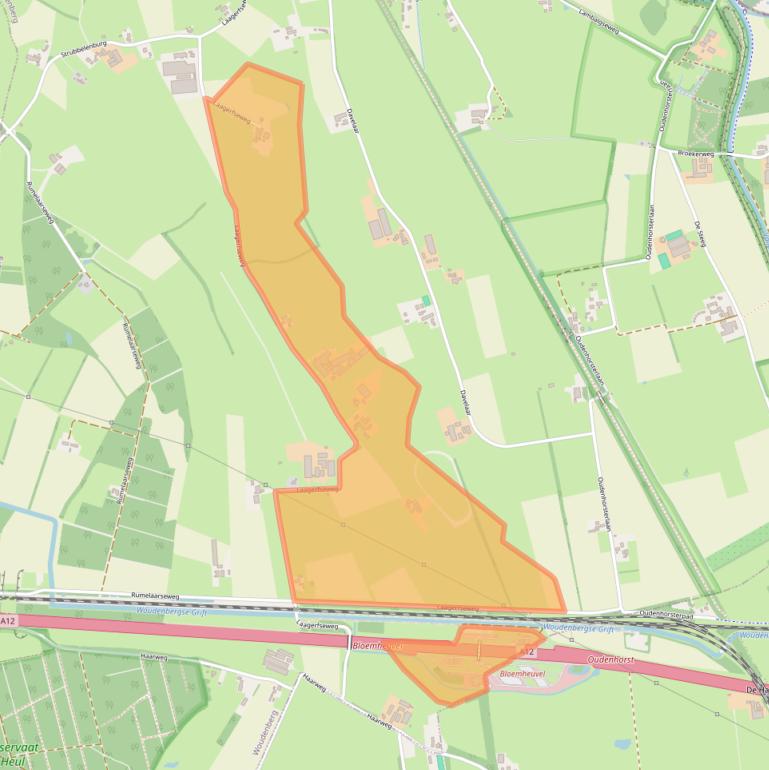 Kaart van postcodegebied 3931PD.
