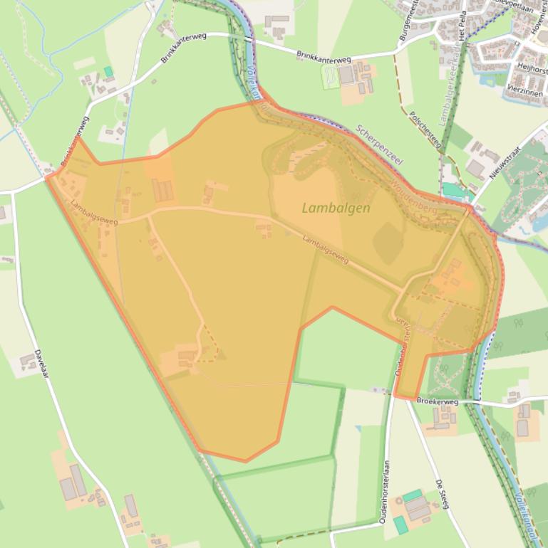 Kaart van postcodegebied 3931PK.