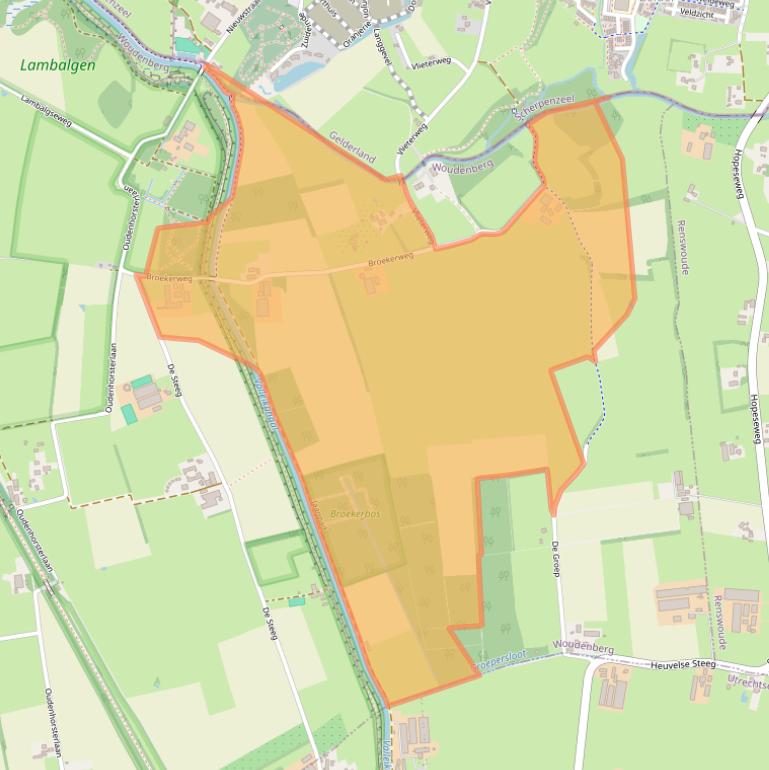 Kaart van postcodegebied 3931PL.
