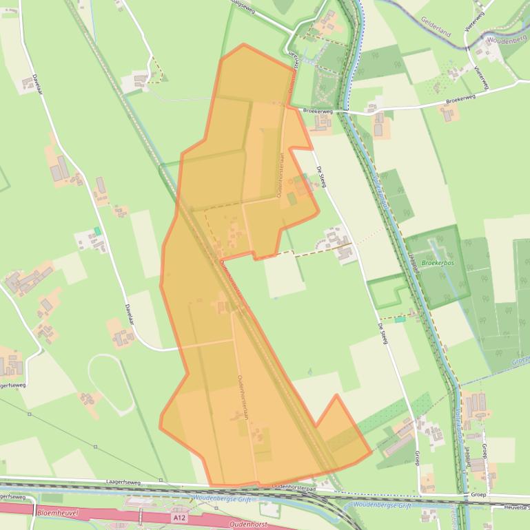 Kaart van postcodegebied 3931PR.