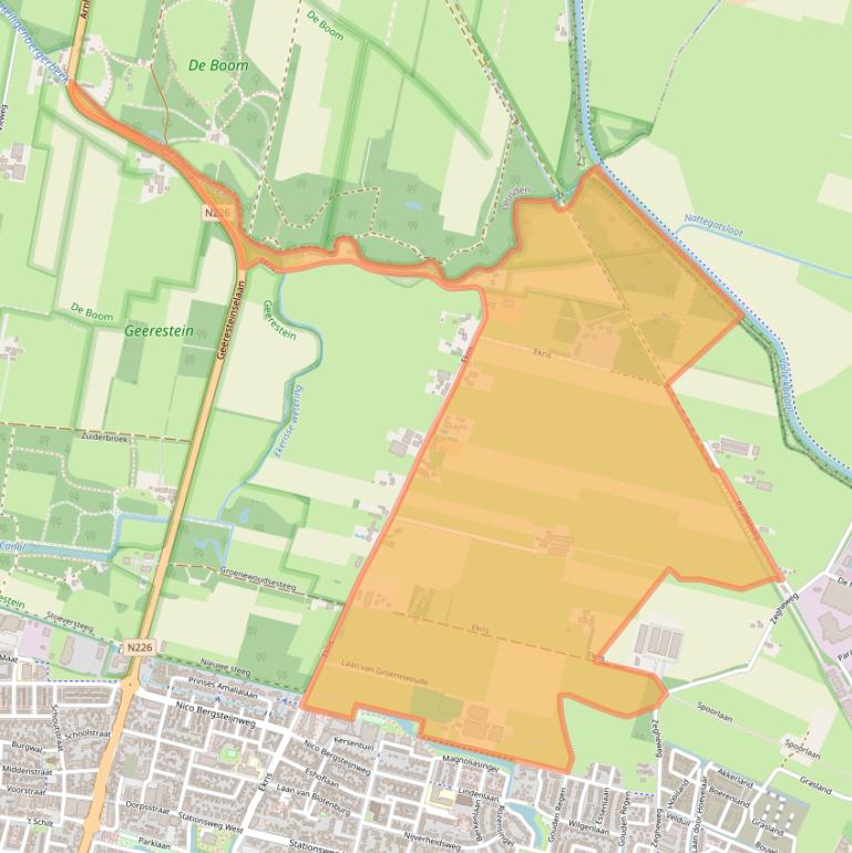 Kaart van postcodegebied 3931PX.