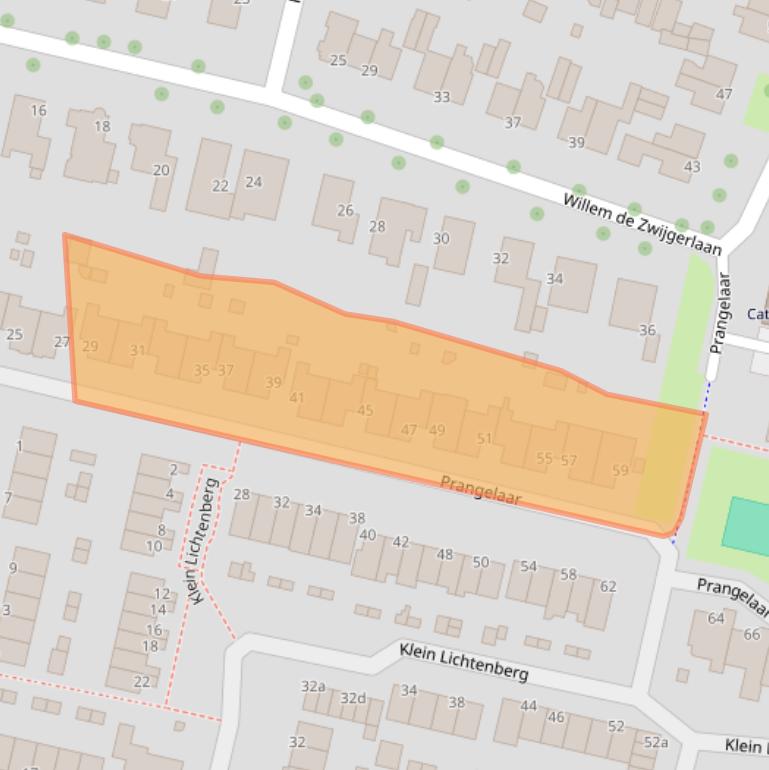 Kaart van postcodegebied 3931RB.