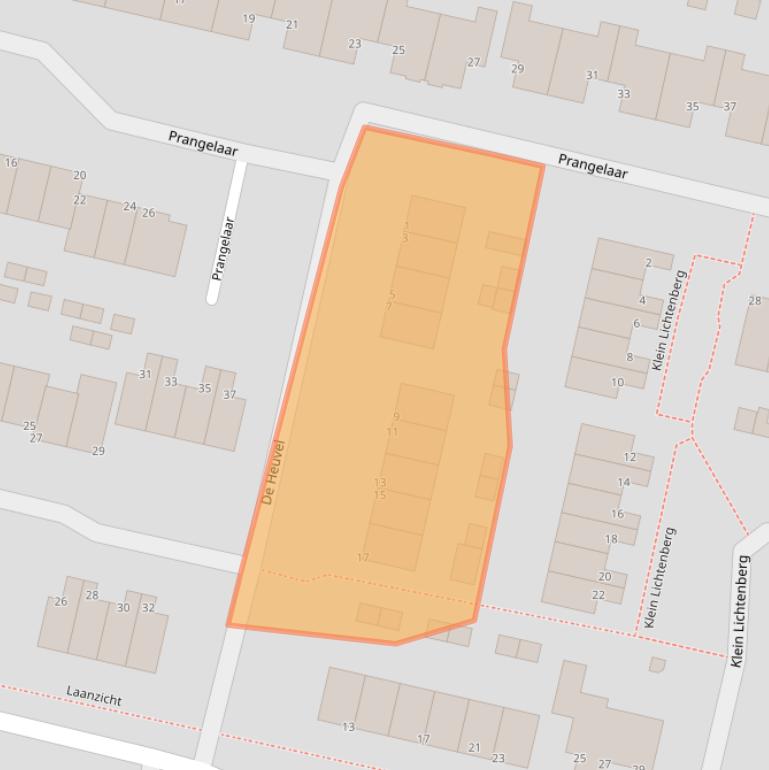 Kaart van postcodegebied 3931RH.