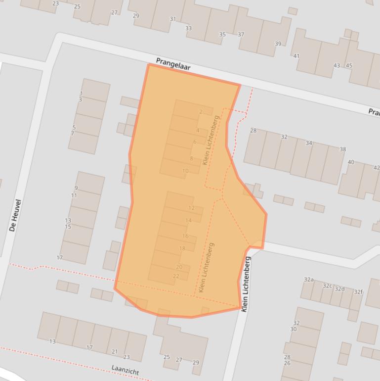 Kaart van postcodegebied 3931RJ.