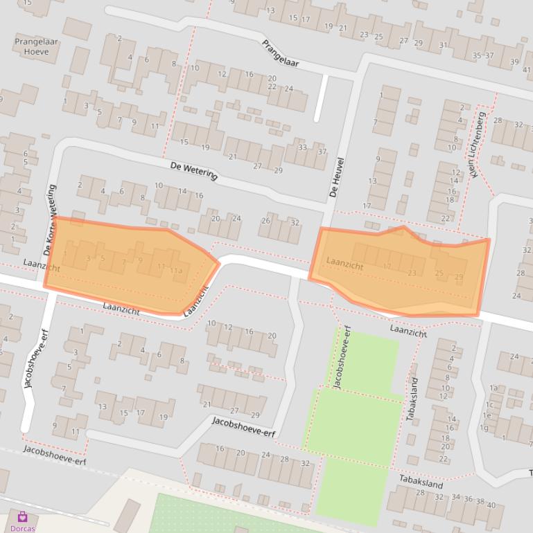 Kaart van postcodegebied 3931RL.