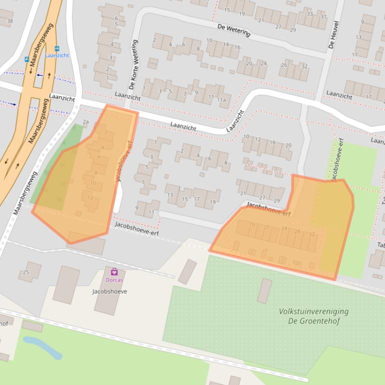 Kaart van postcodegebied 3931RZ.