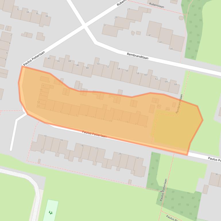Kaart van postcodegebied 3931TC.