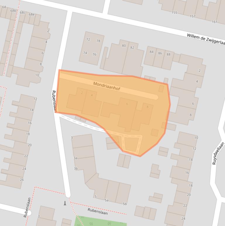 Kaart van postcodegebied 3931TM.