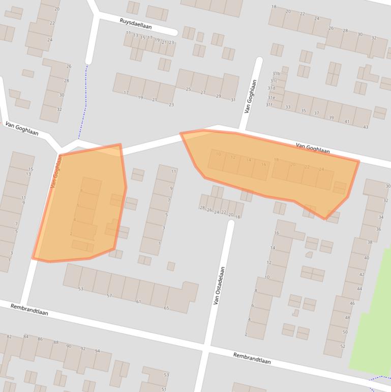 Kaart van postcodegebied 3931TP.