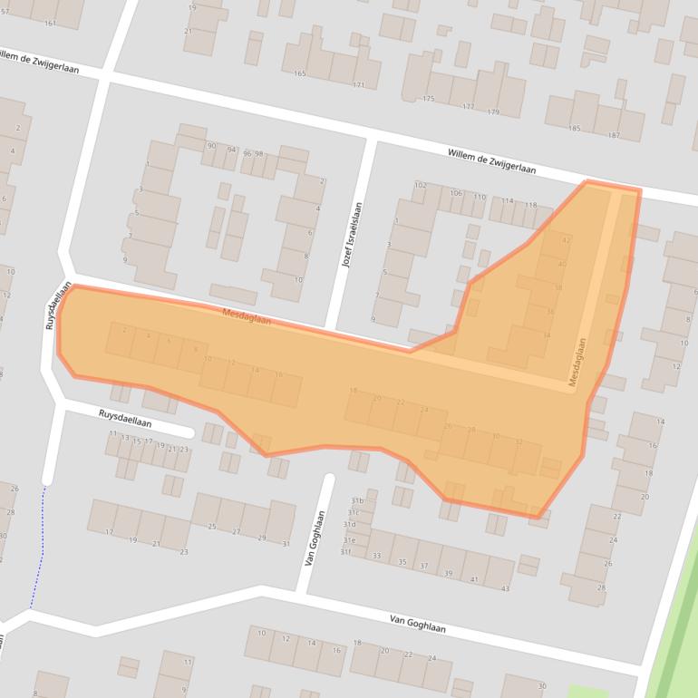 Kaart van postcodegebied 3931TT.