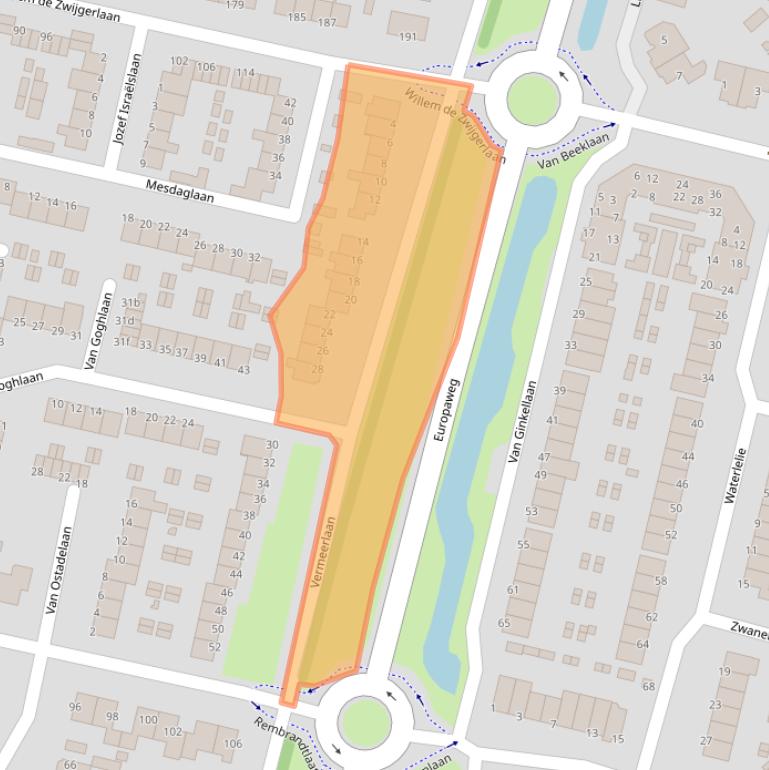 Kaart van postcodegebied 3931TW.