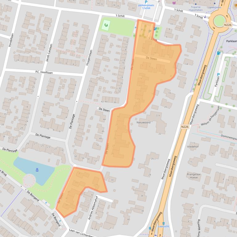 Kaart van postcodegebied 3931VK.