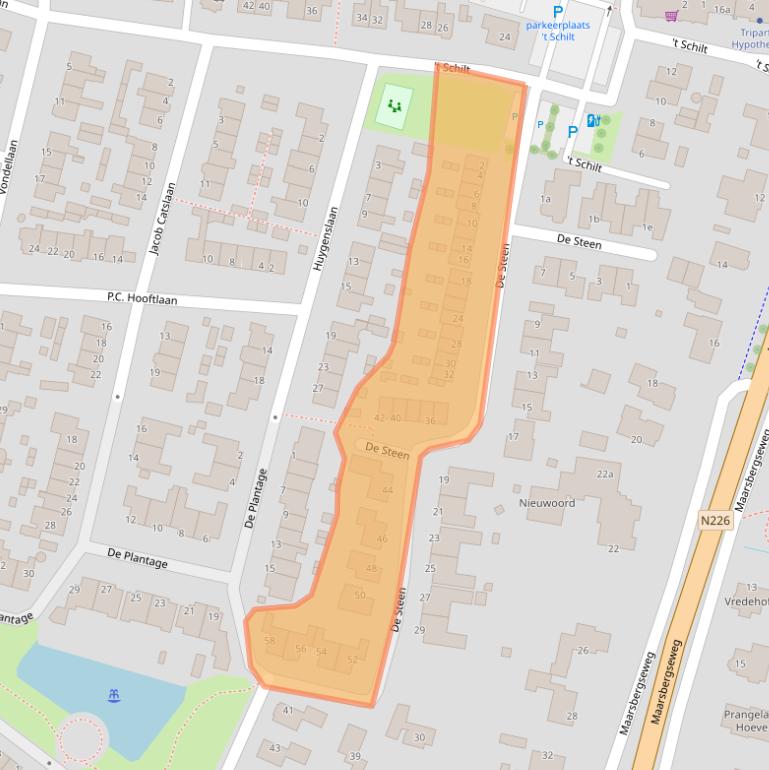 Kaart van postcodegebied 3931VL.