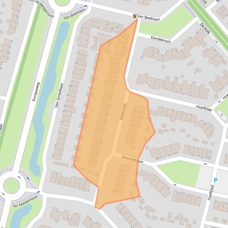 Kaart van postcodegebied 3931WH.